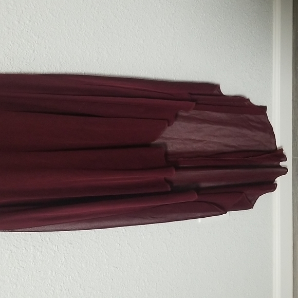 Burgundy Hi-Low Dress - Picture 3 of 8